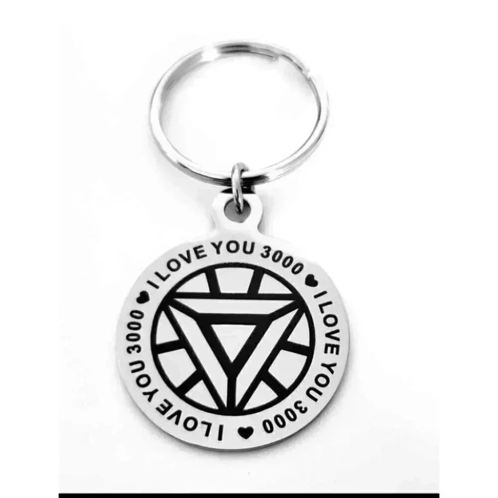 Iron Man Love You 3000 Quote Keychain